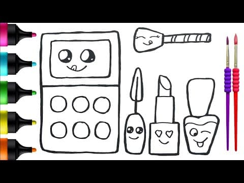 Makeup Drawing and Coloring for Kids