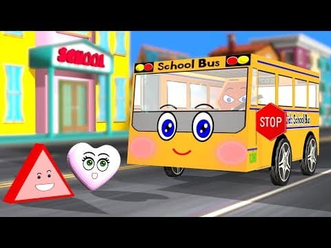 Learn to Get on the School Bus with the Baby Shapes