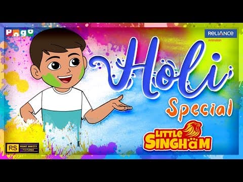 Little Singham Holi Special 🎨✨ | Rangon Ka Dhamaka! 🌈🔥 | Only on #pogotv #kidscartoon #holi
