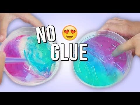 SLIME WITHOUT GLUE!💦 5 Easy DIY Slimes WITHOUT GLUE 💦Testing NO GLUE SLIME!!