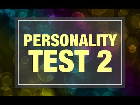 Personality Test 2nd Edition