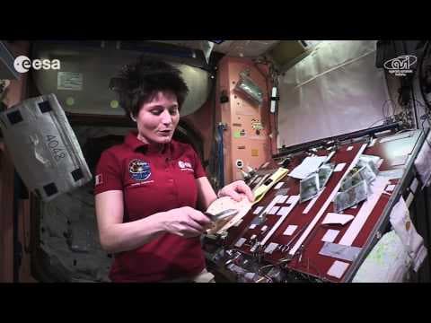 Cooking in space: whole red rice and turmeric chicken - YouTube