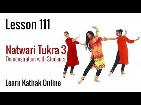 Natwari Tukra 3 Demonstration with Students | Learn Kathak Online | Lesson 111