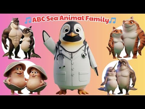 🌊 ABC Sea Animal Family Song 🐠🐳🐧 | Cute Ocean Animals & Baby Care at the Penguin Doctor Clinic