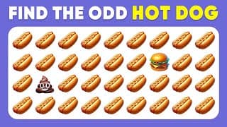 Find The Odd Emoji Out - Junk Food Edition!  Spot The Difference Emoji Quiz | Easy, Medium, Hard