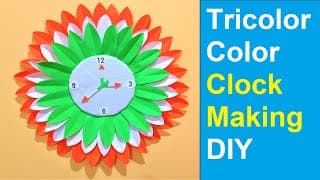 Republic Day Wall Clock Craft Ideas | Independence Day | Special Craft 2023 - Tricolor