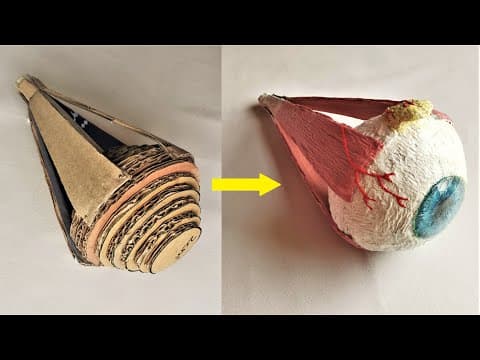 How to make a 3D cardboard model of a human eyeball