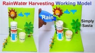 rainwater harvesting working model science project - diy - simple and easy