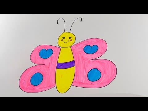 How to draw a beautiful butterfly for kids