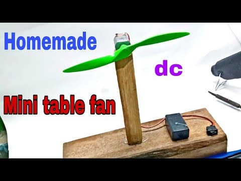 How to make a mini table fan at home / dc motor / motor fan / battery fan