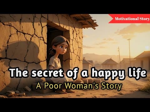 The Secret of a Happy Life | The Poor Woman’s Story | Motivational story
