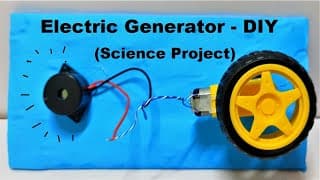 simple electric generator - simple science project - diy for science exhibition