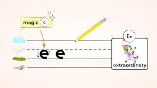 Putting it on paper printing letters Aa - Hh | MightyOwl Language Arts | Kindergarten
