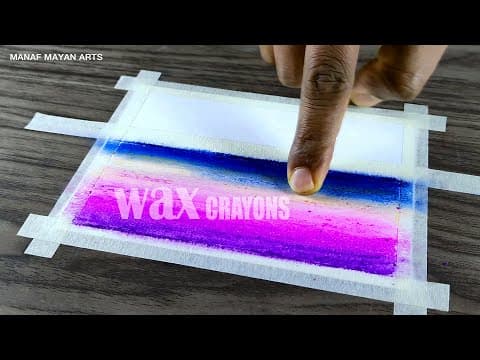 Easy Light Street Bridge Scenery / Drawing for Beginners / with Crayons / #288