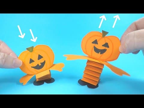 Bouncing Paper Pumpkin | Easy Paper Toy