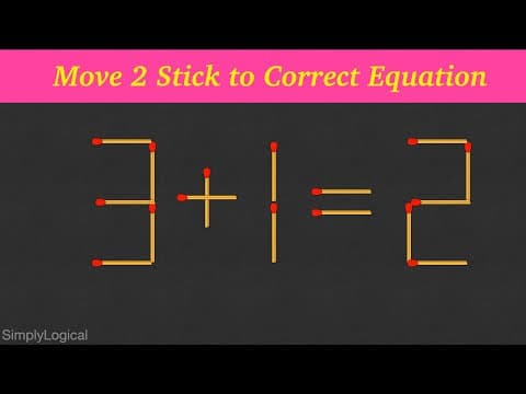 5 tricky matchstick puzzles for clever minds