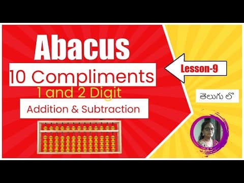 10 compliments 1 and 2 digit addition and subtraction