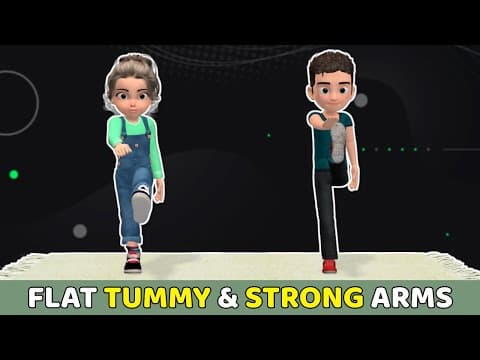 FLAT TUMMY + STRONG ARMS: ARM & CORE EXERCISES FOR KIDS