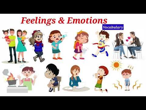 Feelings & emotions vocabulary, feelings & emotions vocabulary in English and Telugu.