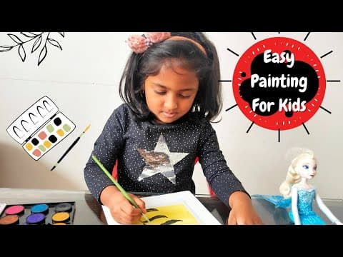 Painting tutorial for kids - watercolor painting for kids - kids activity