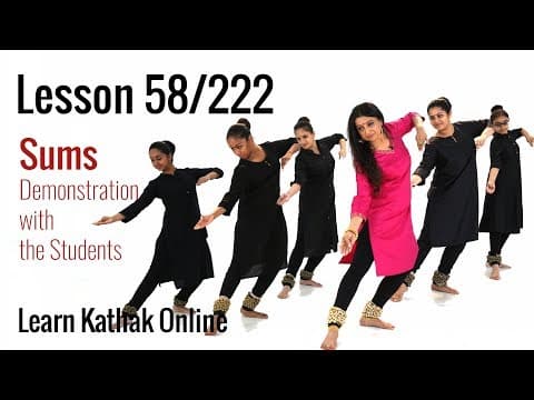 Sum Demonstration with Shishyas or Students in Kathak | Learn Kathak Online | Lesson 58