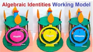 algebraic identities working model - diy - maths tlm