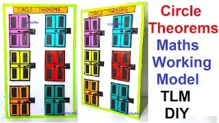 circle theorems - math's working model - tlm model making using cardboard