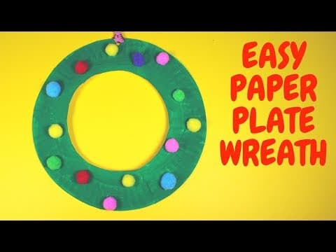 Easy Paper Plate Wreath | Christmas Craft for Kids