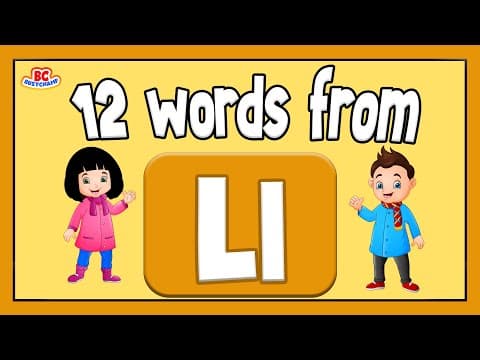 Words That Start With L | Phonics For Toddlers | 12 Words From L | Toddler Learning Video