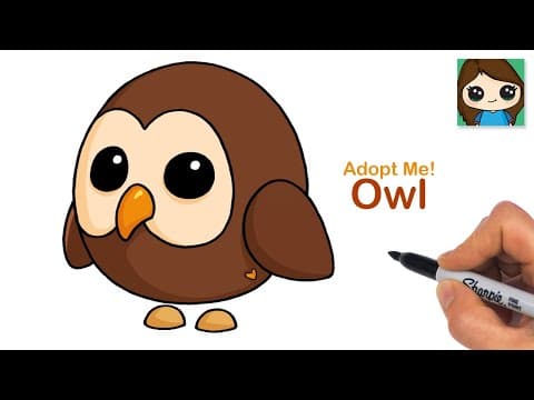 How to Draw an Owl | Roblox Adopt Me Pets - YouTube