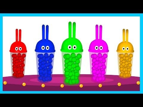 Learn colors bunny mold and m&m chocolate nursery rhymes for kids for kid children