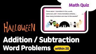 Math|Addition and subtraction word problems for kindergarten And Grade One