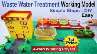 waste water treatment plant working model | inspire science project | DIY | bestoutofwaste