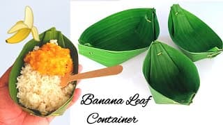 How To Make Banana Leaf Plate|Banana Leaf Container DIY|Banana Leaf Cutting|Leaf Plates Making