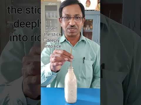 Floating Rice Bottle with a stick. Can you Guess reason ?