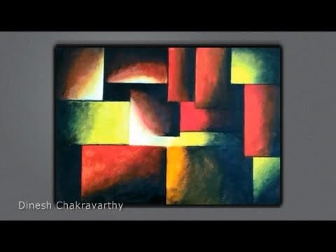 Modern Cubic Abstract Painting | Fun winth Acrylics | Modern Art