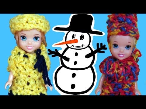 SNOWMAN ! ELSA and ANNA toddlers PLAY in the Snow and build a SNOWMAN! Olaf is there!