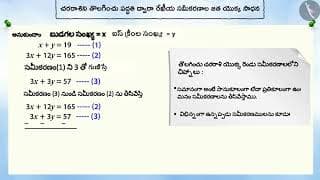 చరరాశిని తొలగించు పద్ధతి ద్వారా రేఖీయ సమీకరణాల జత యొక్క సాధన|Part1/3