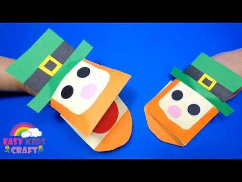 How to Make a Paper Leprechaun Hand Puppet | St Patrick's Day Craft
