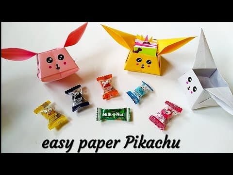 Easy origami paper pikachu