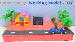 solar powered house working model - solar energy model project - diy - simple and easy