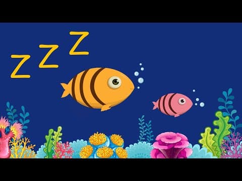 Nap time music preschool and soothing water sounds - baby sleep time and fish animation