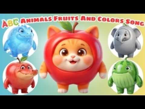 ABC Animals Fruits Colors Song 🍎🦁 Learn Alphabet, Animals, Fruits & Colors | Meow Meow TV