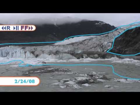 350 Days on the life of a Retreating Glacier