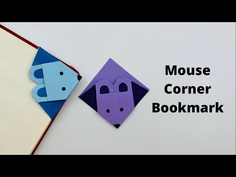 DIY Paper RAT Corner Bookmark!!! Paper Crafts For School / Origami Bookmark / Paper Craft / Mouse