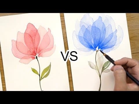 'Layered Petals' Watercolor Painting Technique #338 - YouTube
