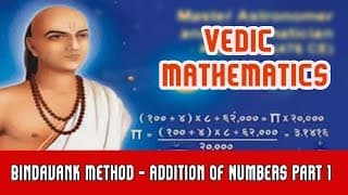 Vedic Mathematics|Bindavank Method|Dot Method|Addition Of Numbers|Part 1