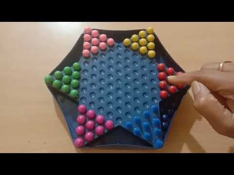 Chinese checkers Board game in Telugu || చైనీస్ చెక్కర్స బోర్డు ఆట మీకోసం తెలుగులో