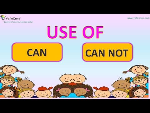 Learn about Can and Cannot l learn basics of English grammar