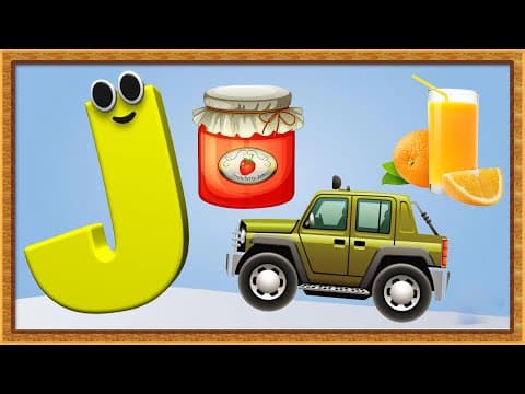 Words from letter j - kids learning videos - words start with letter j - kids vocabulary words